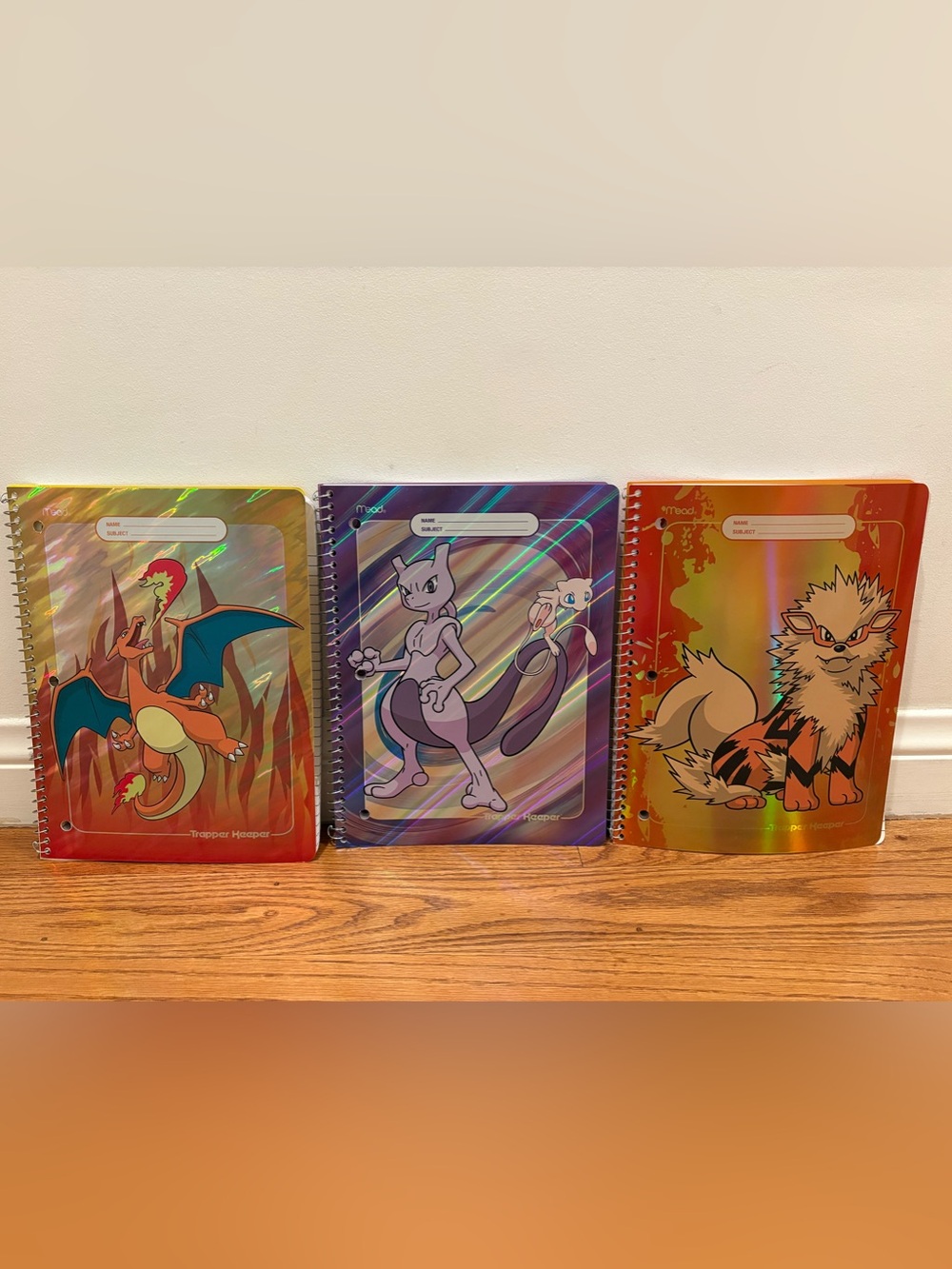 Target x Pokemon CHARIZARD/MEWTWO/ARCANINE Trapper Keeper Notebook *Lot Of 3*